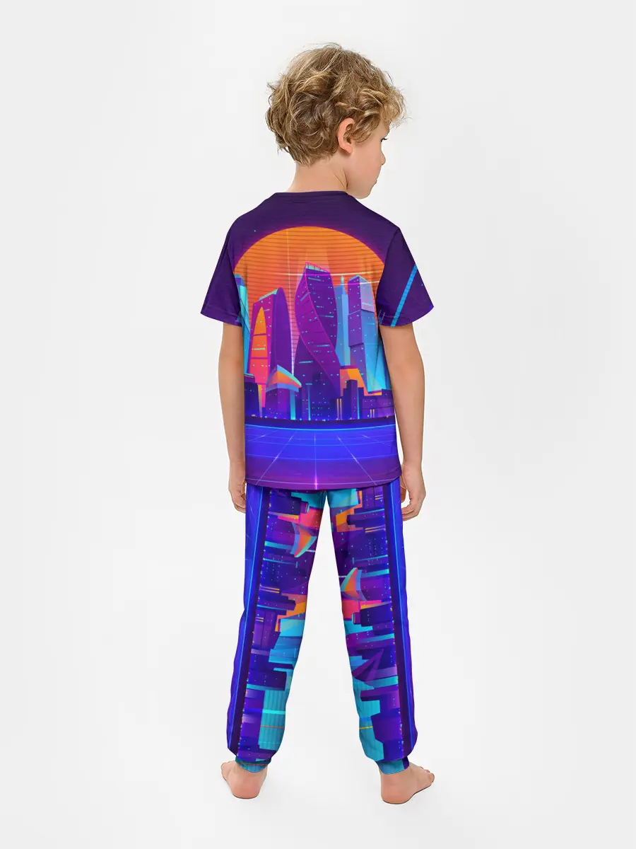 Детская пижама с брюками / НЕОНОВЫЙ ГОРОД