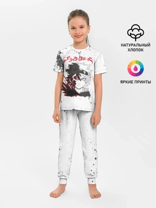 Детская пижама с брюками / Черный Аста | Чёрный клевер