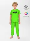 Детская пижама с брюками / Гранж зеленый