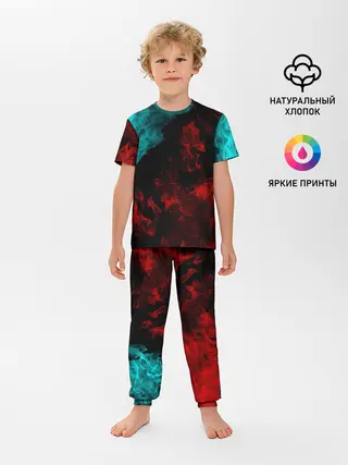 Детская пижама с брюками / НЕОНОВЫЙ ОГОНЬ
