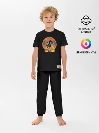 Детская пижама с брюками / Хэллоуинская кошка