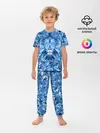 Детская пижама с брюками / Сине-бело-голубой лев