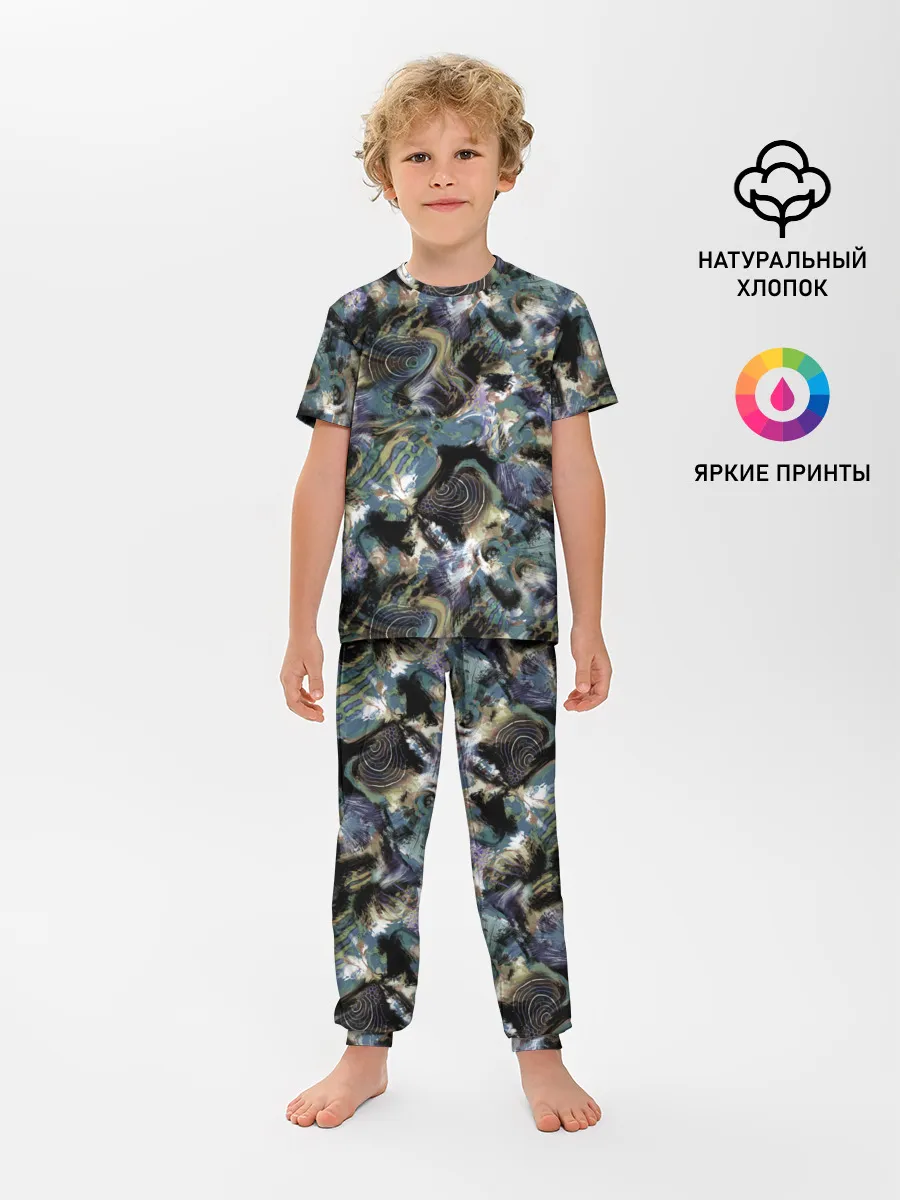 Детская пижама с брюками / Узор для рыбака