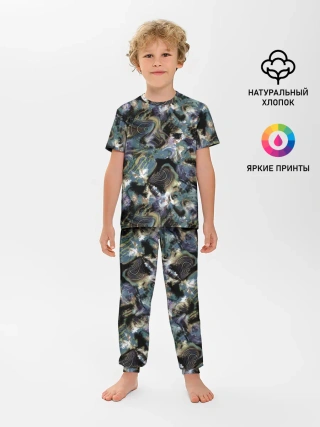 Детская пижама с брюками / Узор для рыбака