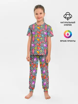 Детская пижама с брюками / Кристаллы