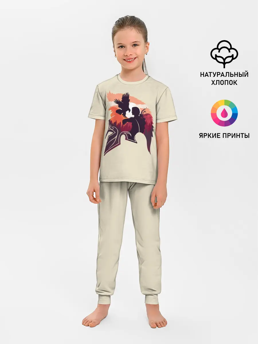 Детская пижама с брюками / Кассандра с ястребом