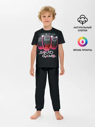 Детская пижама с брюками / ИГРА В КАЛЬМАРА | МАСКИ В КРОВИ