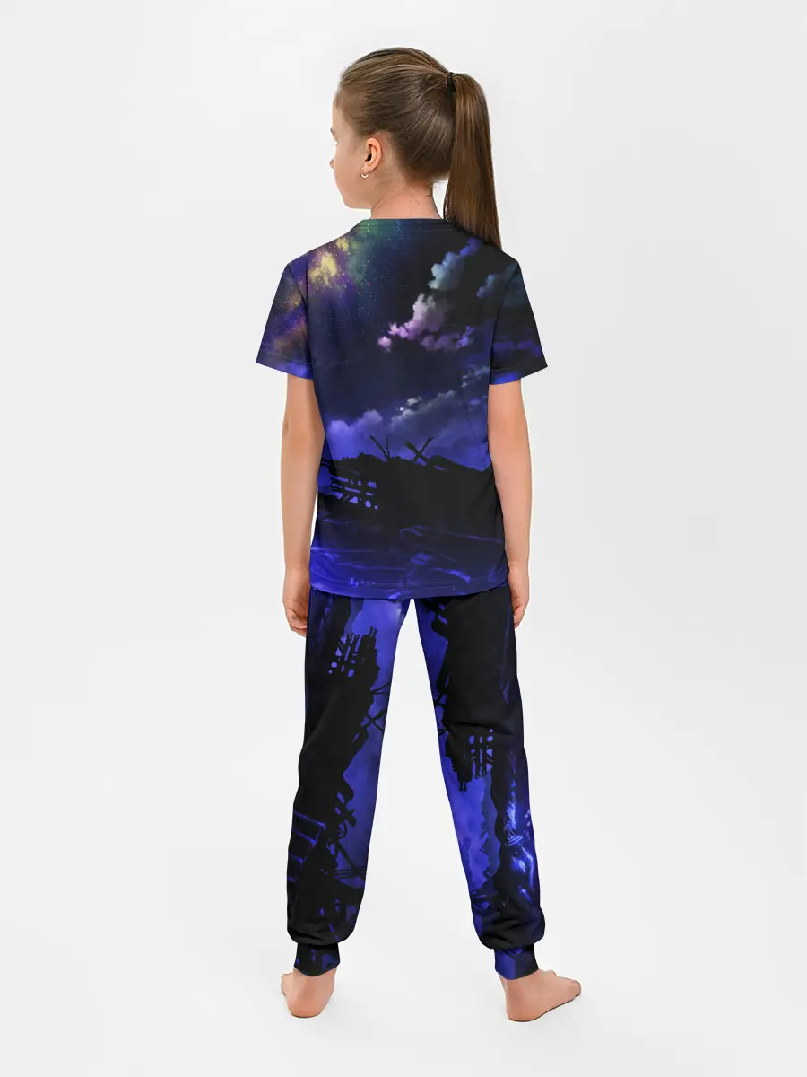 Детская пижама с брюками / Ночной закат