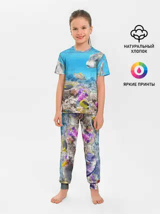 Детская пижама с брюками / Морской мир
