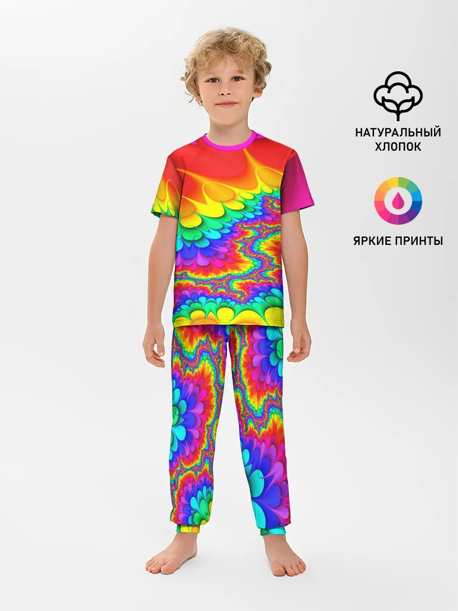 Детская пижама с брюками / TIE-DYE