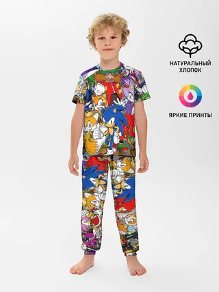 Детская пижама с брюками / Sonic.