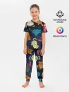 Детская пижама с брюками / Космические котики