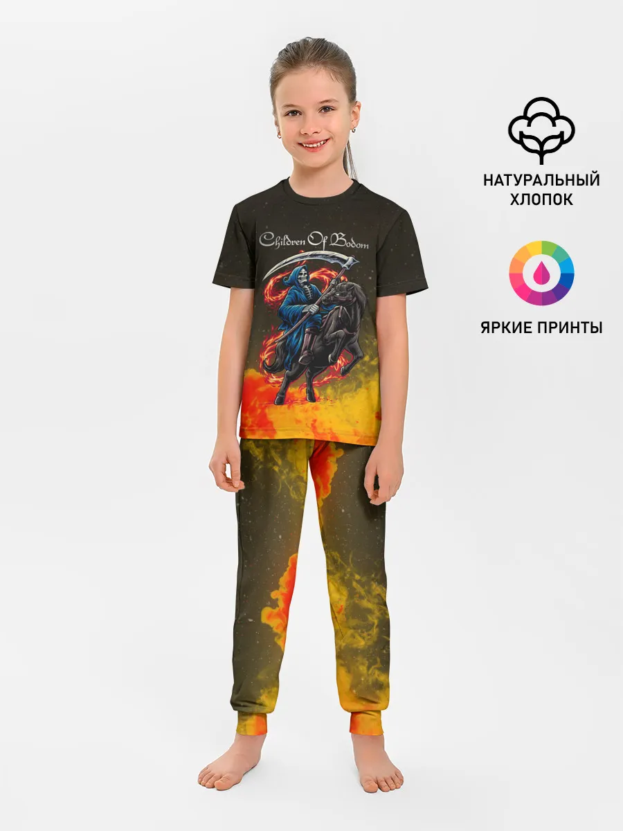 Детская пижама с брюками / Children of Bodom | Skeleton on a horse