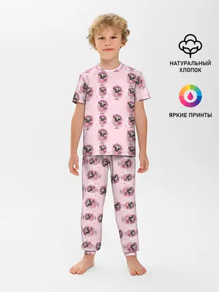 Детская пижама с брюками / Милая собачка