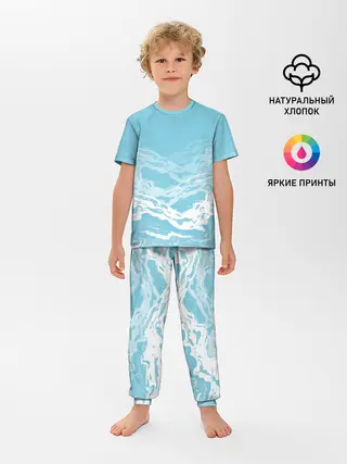Детская пижама с брюками / Волны