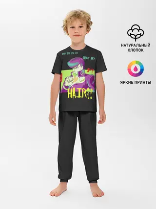 Детская пижама с брюками / Приключения ДжоДжо Hair?!