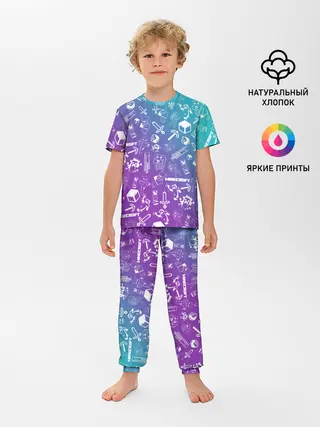 Детская пижама с брюками / Minecraft pattern