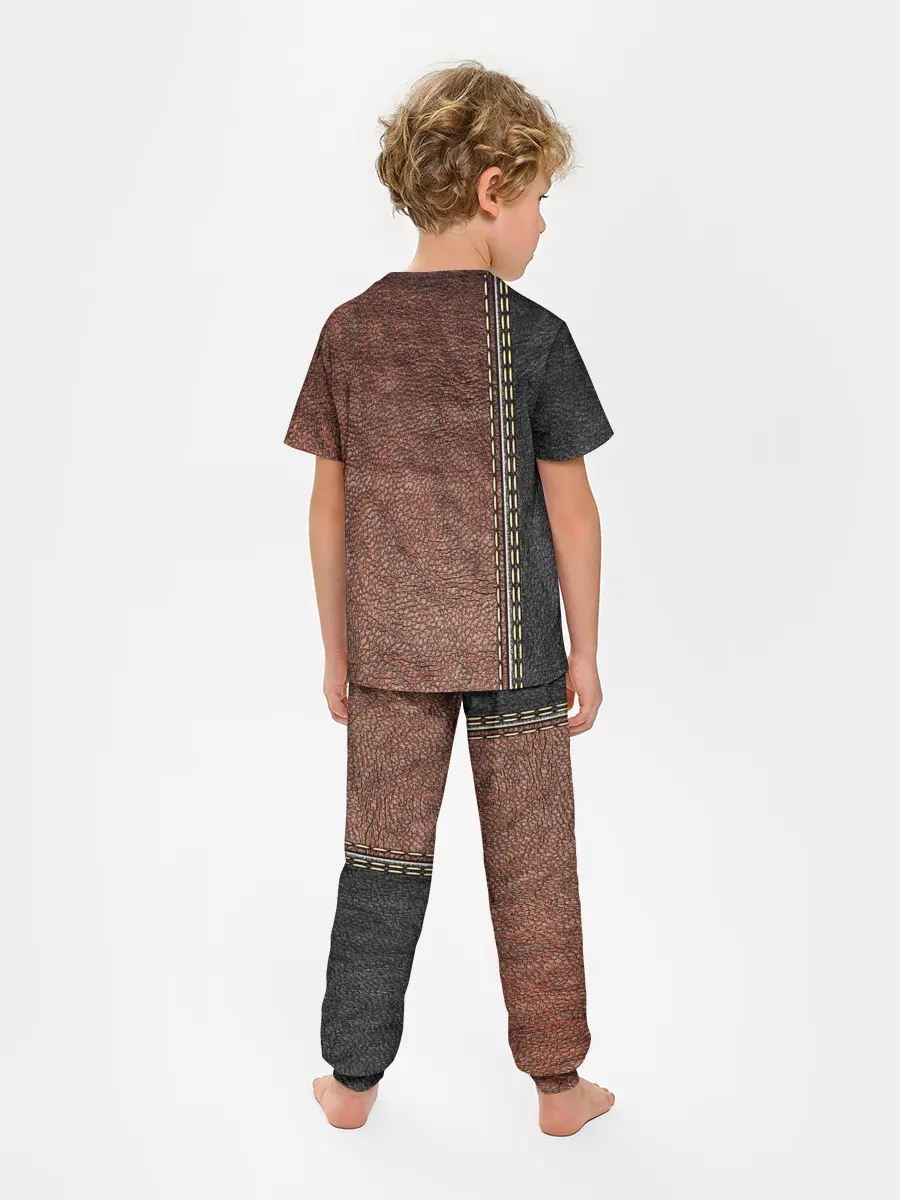 Детская пижама с брюками / Текстура Кожи