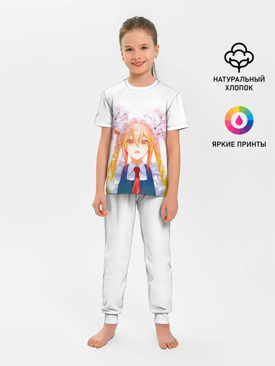 Детская пижама с брюками / Горничная Мисс Кобаяши расцветает Тору