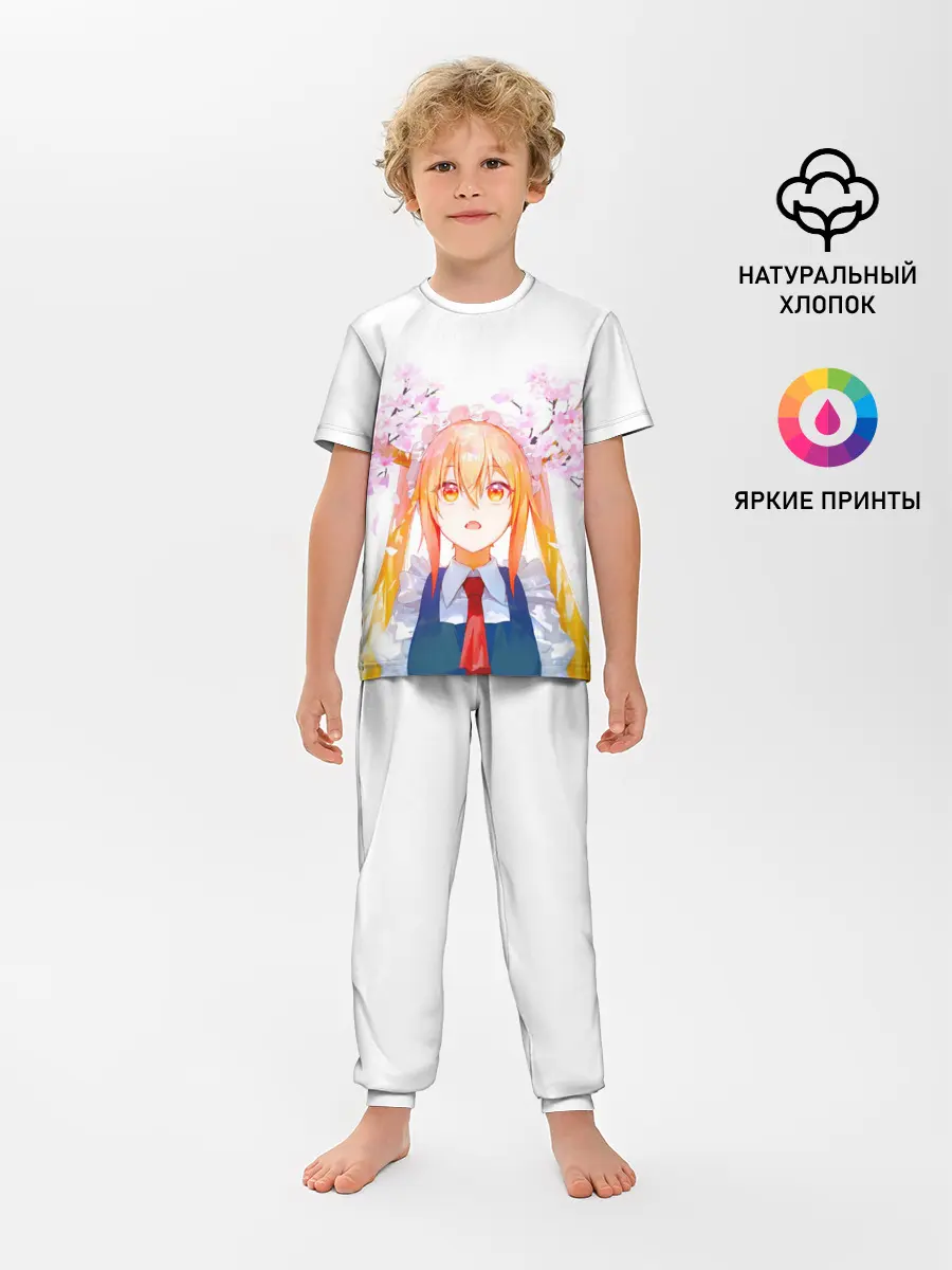 Детская пижама с брюками / Горничная Мисс Кобаяши расцветает Тору