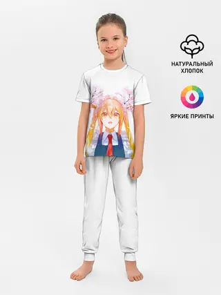 Детская пижама с брюками / Горничная Мисс Кобаяши расцветает Тору