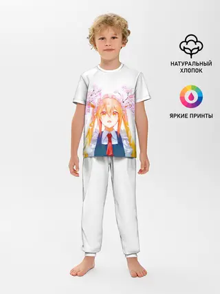 Детская пижама с брюками / Горничная Мисс Кобаяши расцветает Тору