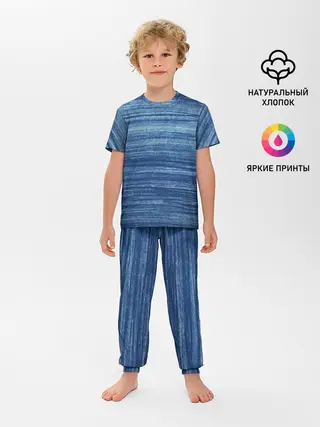 Детская пижама с брюками / Texture. Denim