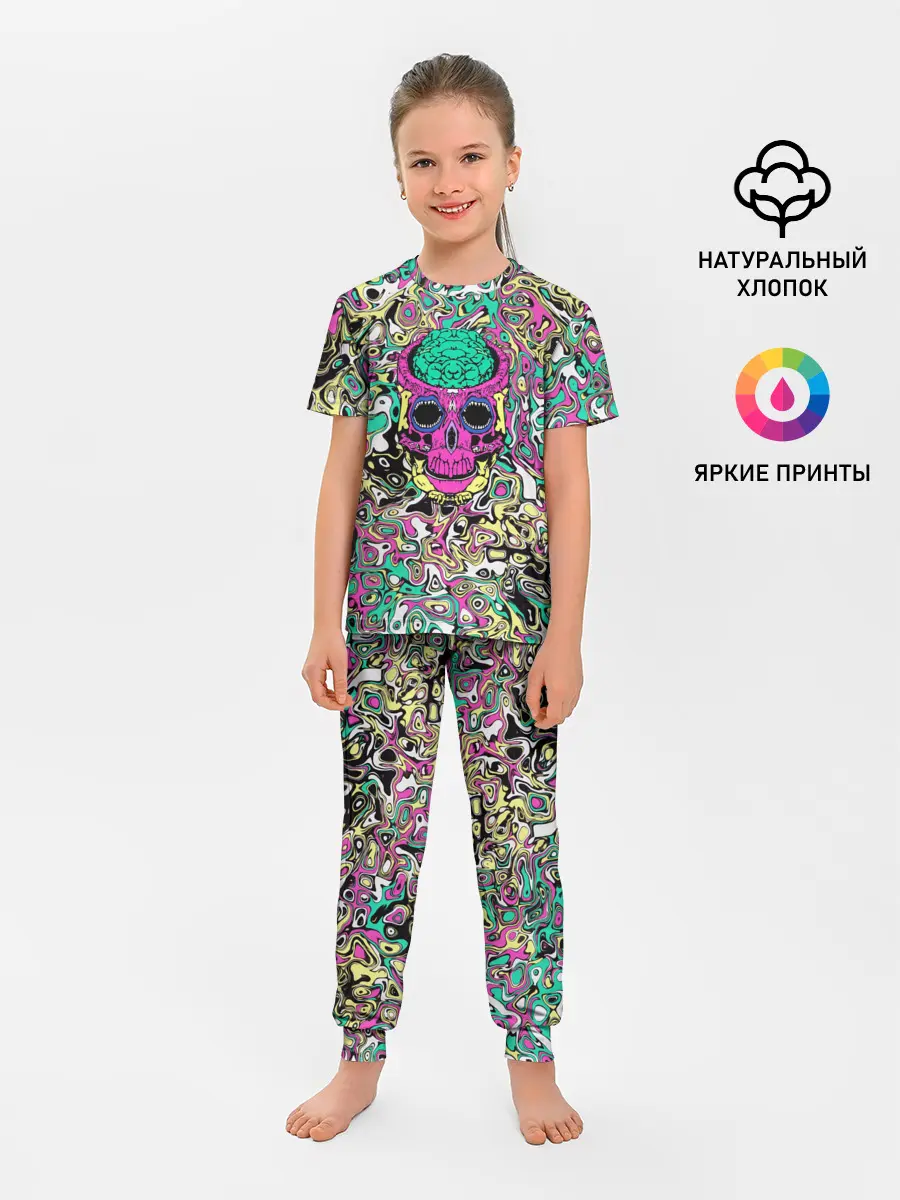 Детская пижама с брюками / Череп