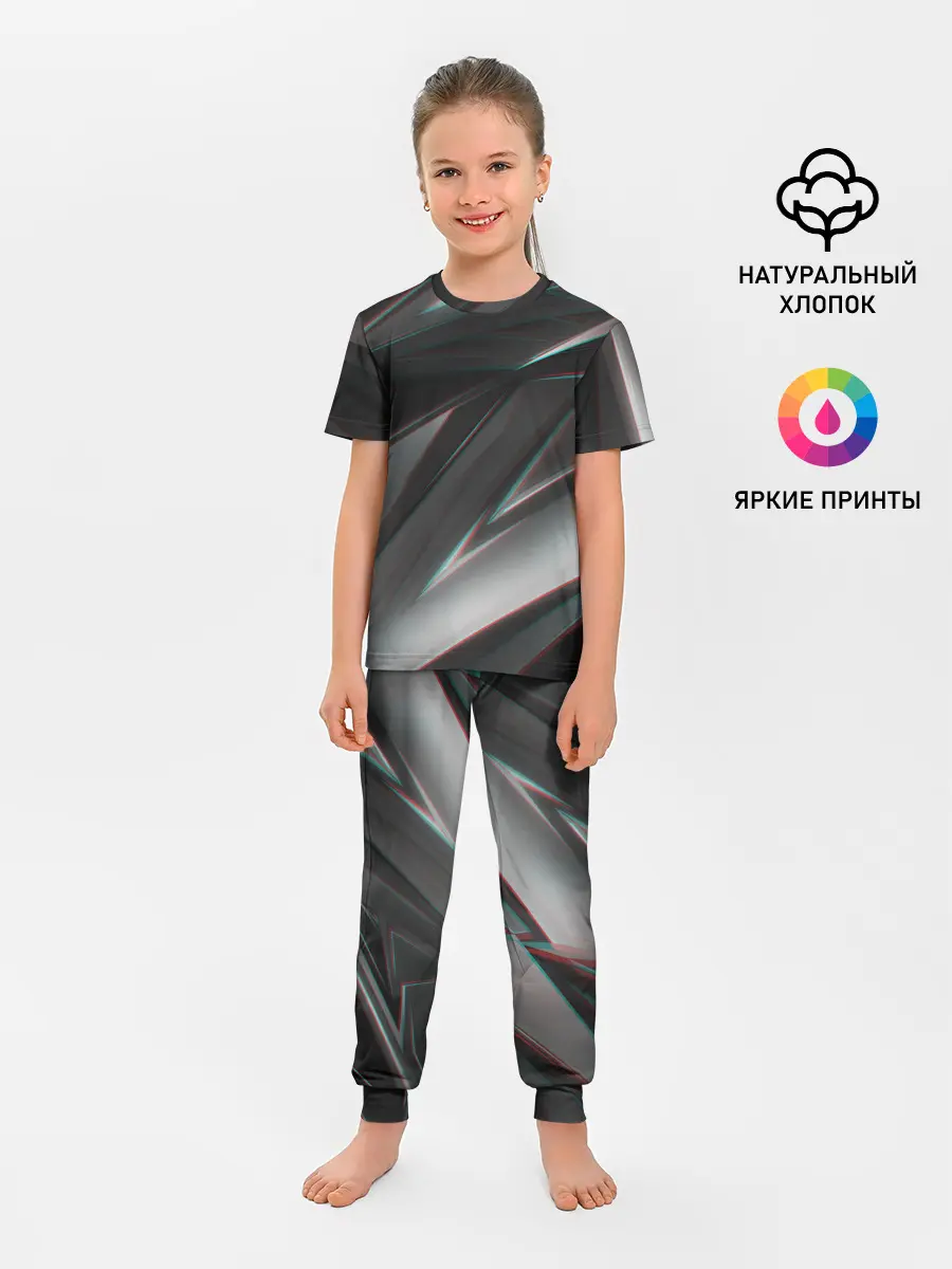Детская пижама с брюками / GEOMETRY STRIPES GLITCH