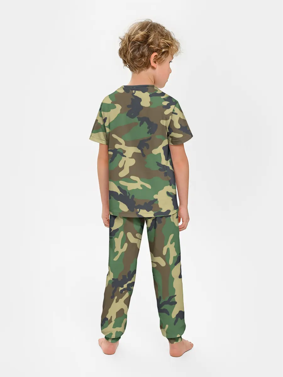 Детская пижама с брюками / Пограничные Войска камуфляж