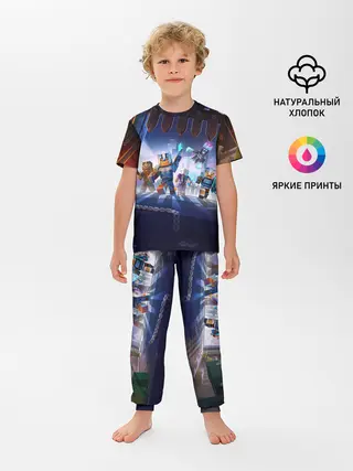 Детская пижама с брюками / MINECRAFT АРМИЯ КРИПЕРОВ