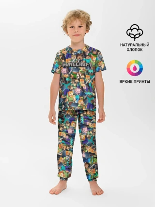 Детская пижама с брюками / MINECRAFT ПЕРСОНАЖИ