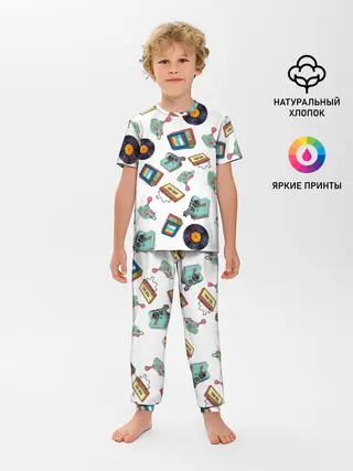 Детская пижама с брюками / Стиль 80х