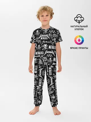 Детская пижама с брюками / METALLICA LOGOBOMBING