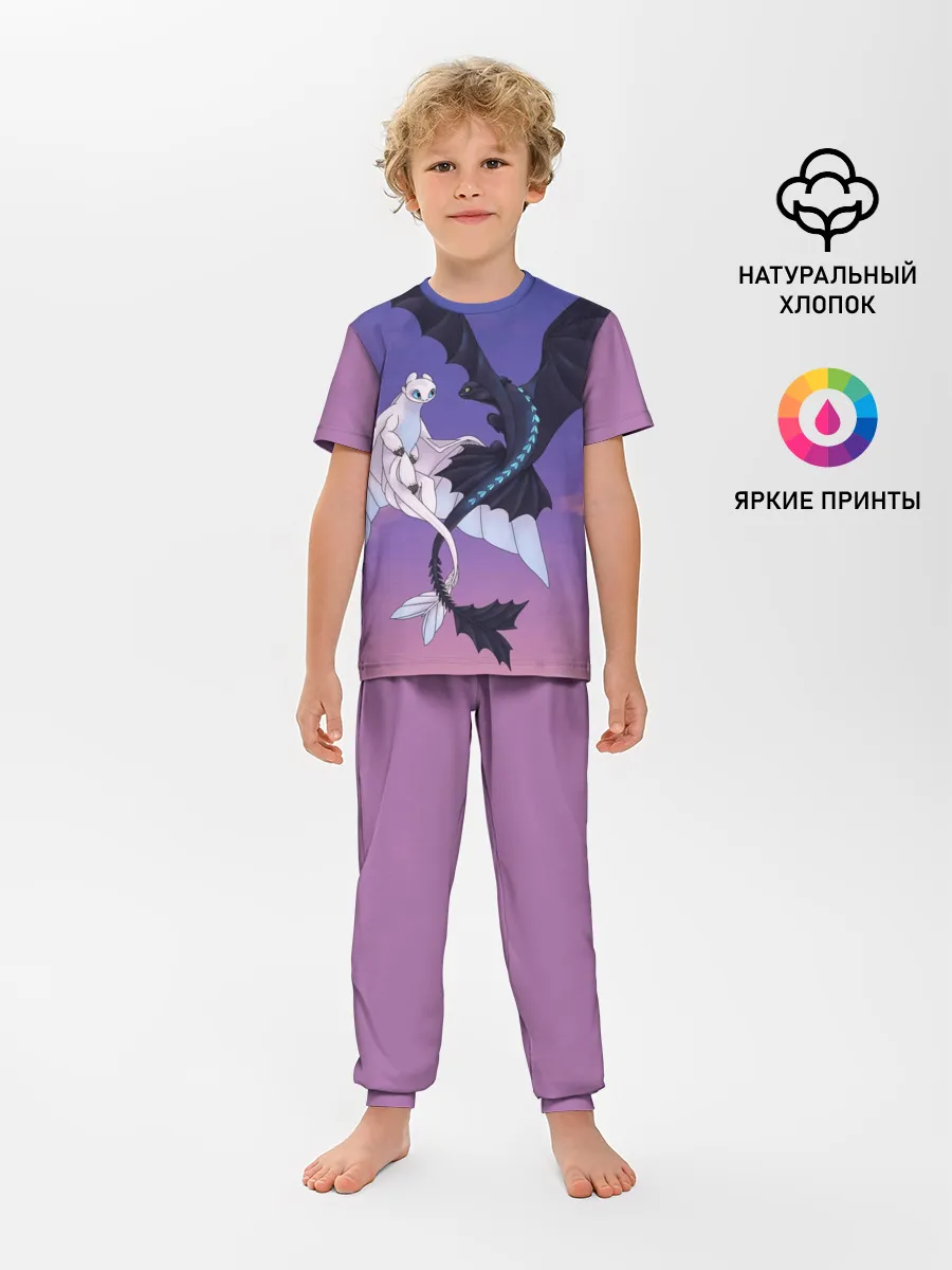 Детская пижама с брюками / ночная фурия