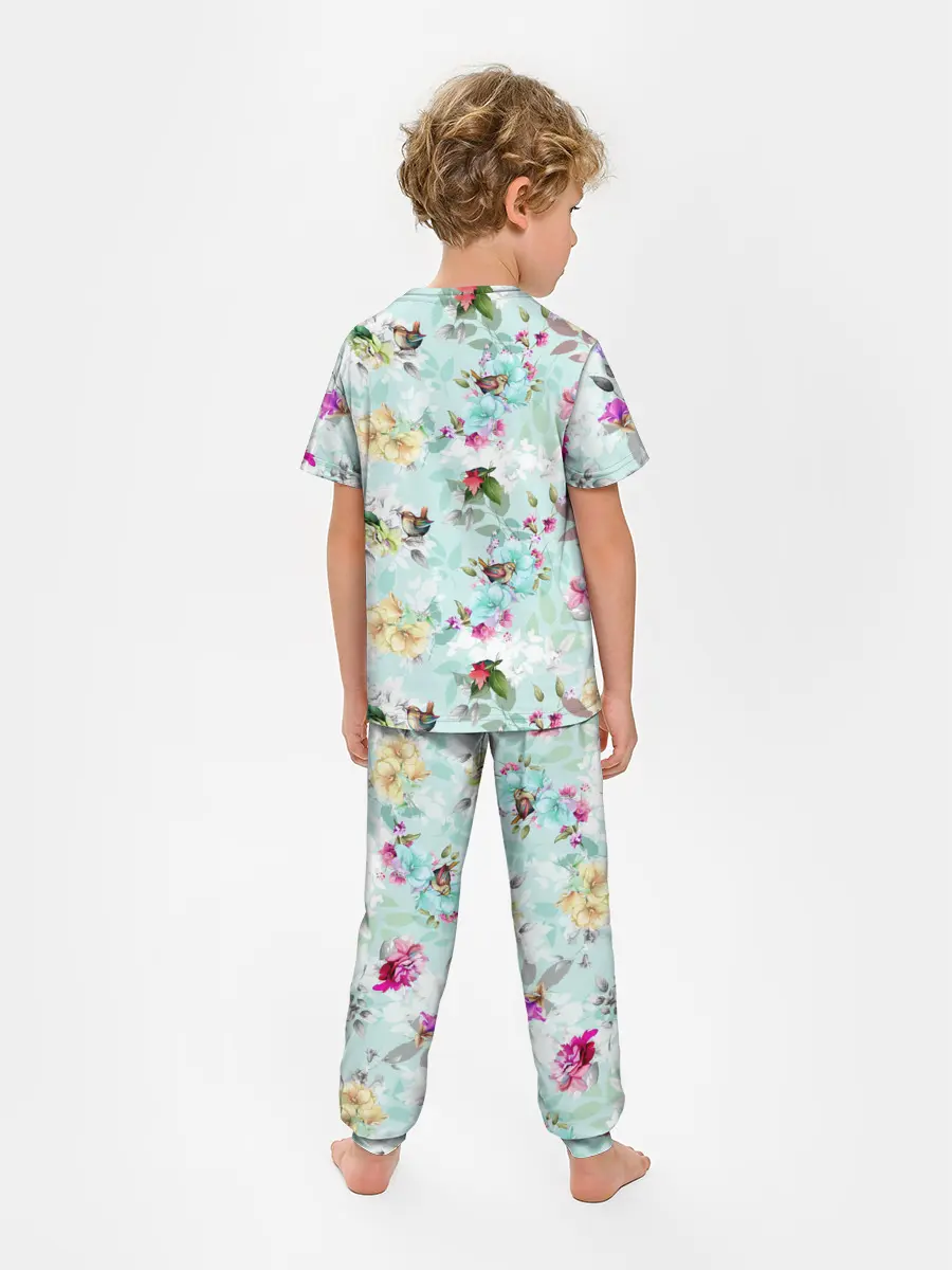 Детская пижама с брюками / Весенние цветы