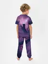 Детская пижама с брюками / Кошка играет с бабочкой