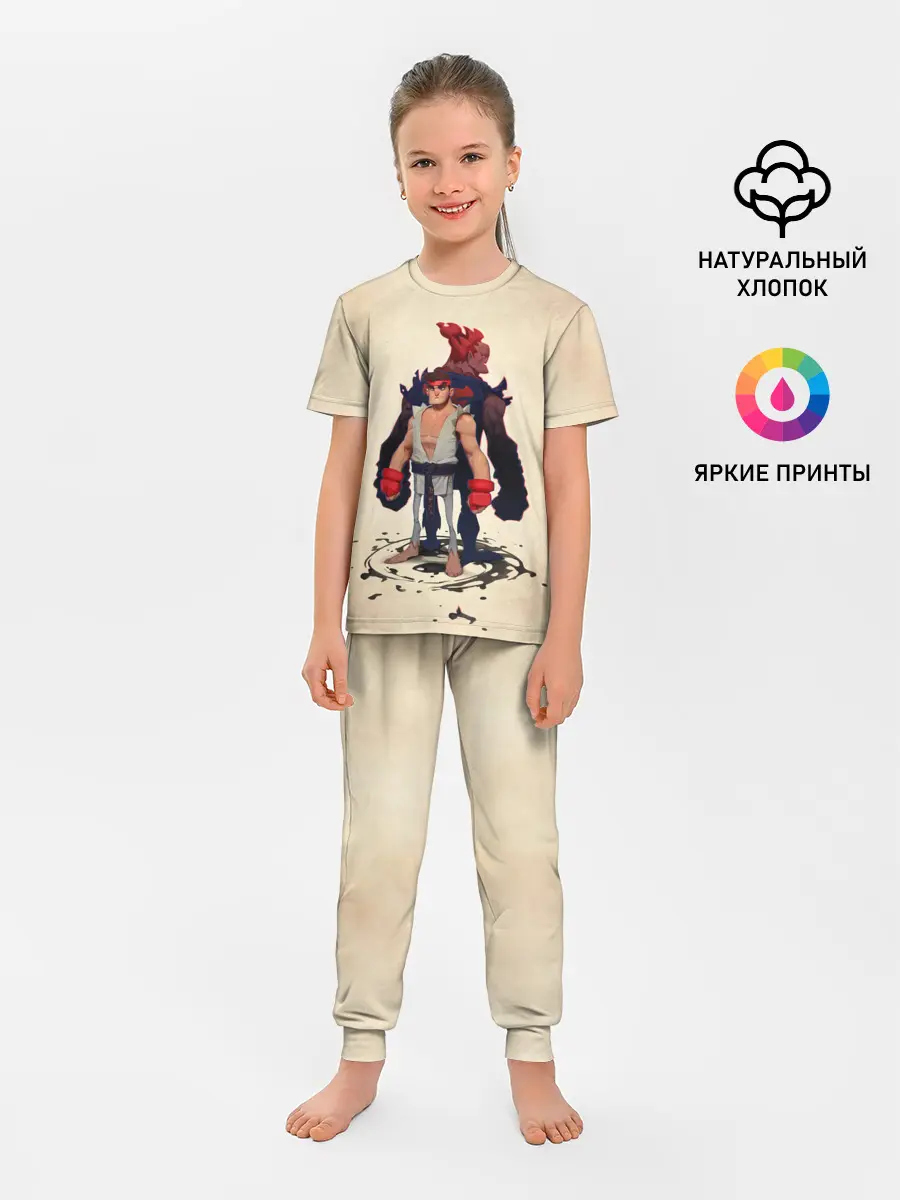 Детская пижама с брюками / Рю и Акума