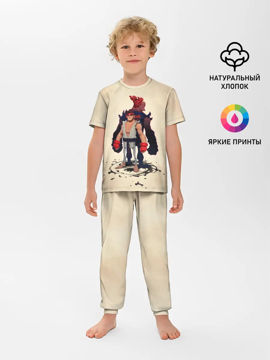 Детская пижама с брюками / Рю и Акума