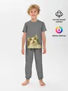 Детская пижама с брюками / Коте смотрит вверх