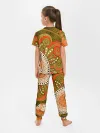 Детская пижама с брюками / Детский оранжево-болотный