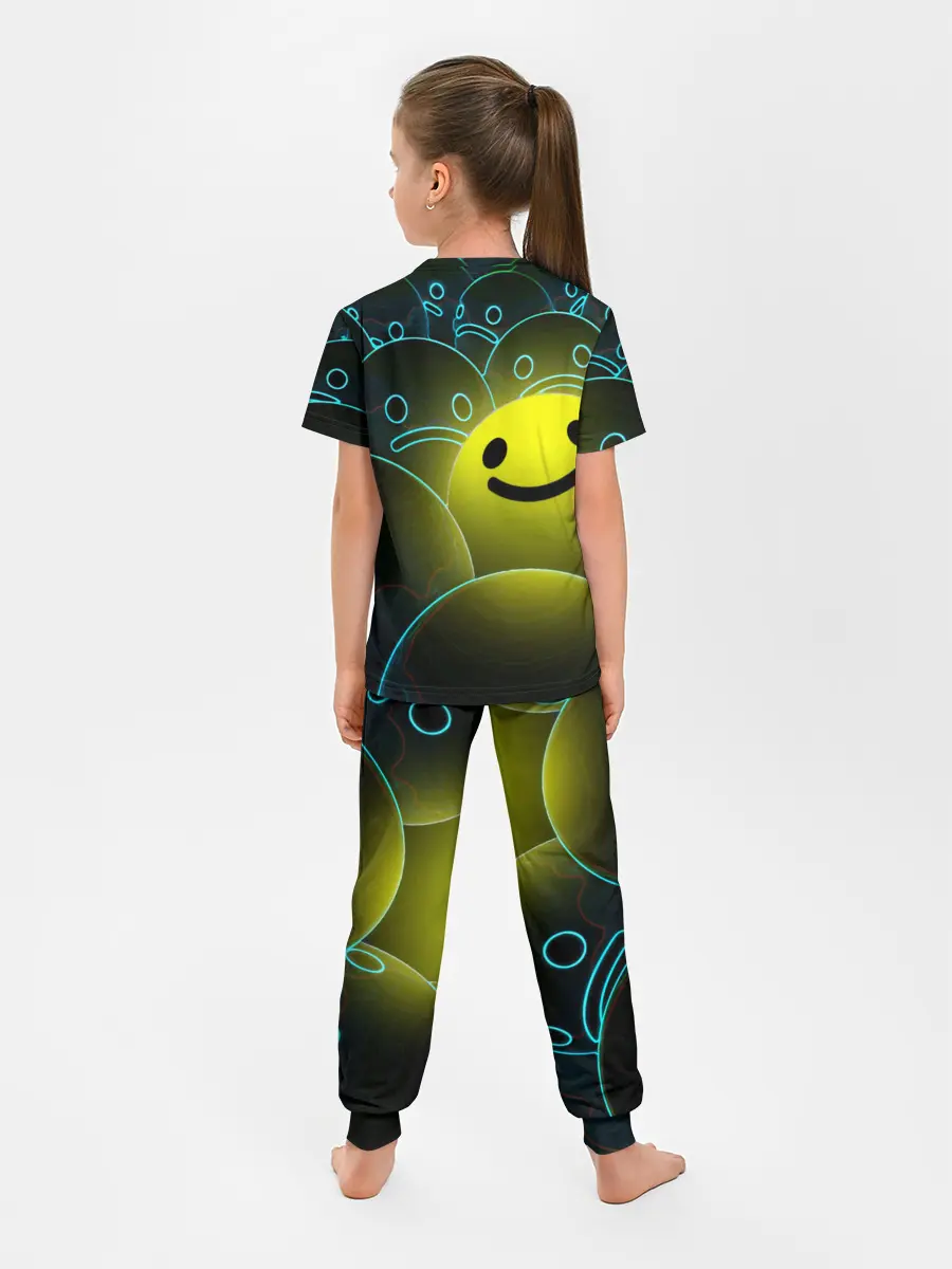 Детская пижама с брюками / НЕОНОВЫЕ СМАЙЛЫ