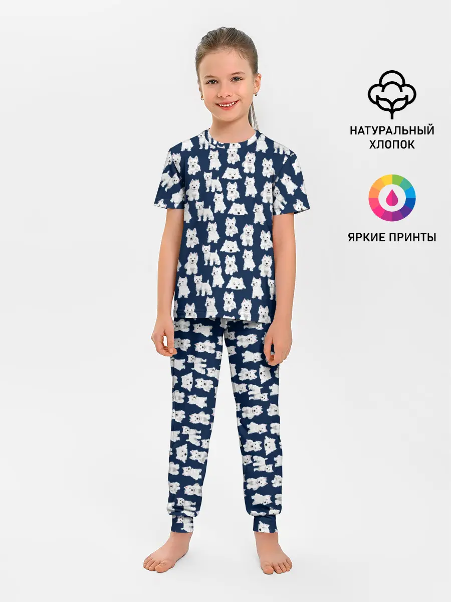 Детская пижама с брюками / Собаки Пушистики