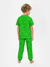 Детская пижама с брюками / Черепа на кислотно-зеленом фоне