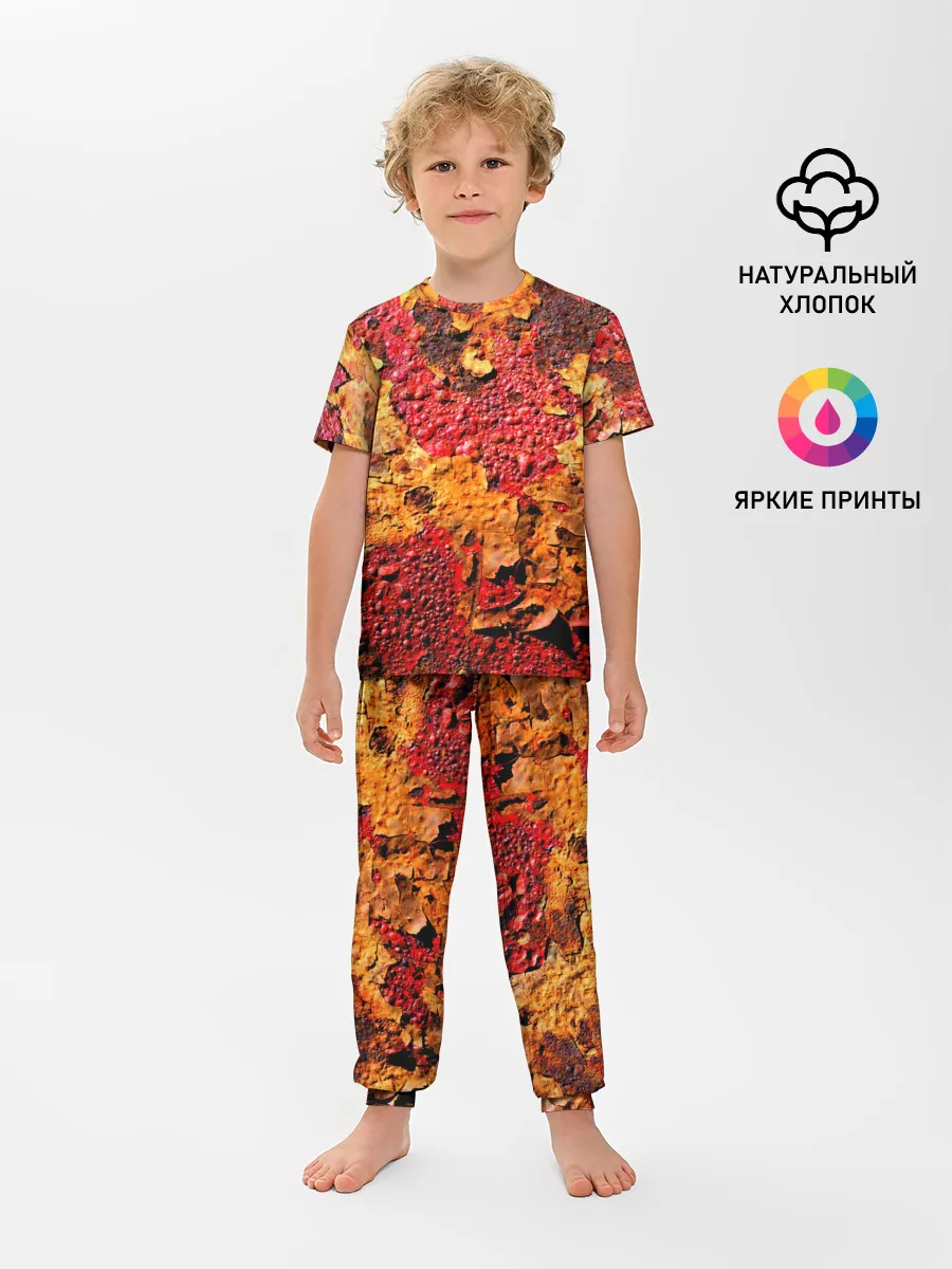 Детская пижама с брюками / Живопись коррозии металла