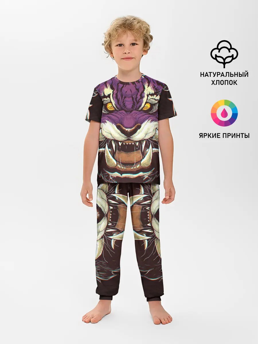 Детская пижама с брюками / Маска тигра