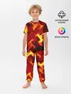 Детская пижама с брюками / Огненная лава