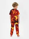 Детская пижама с брюками / Огненная лава