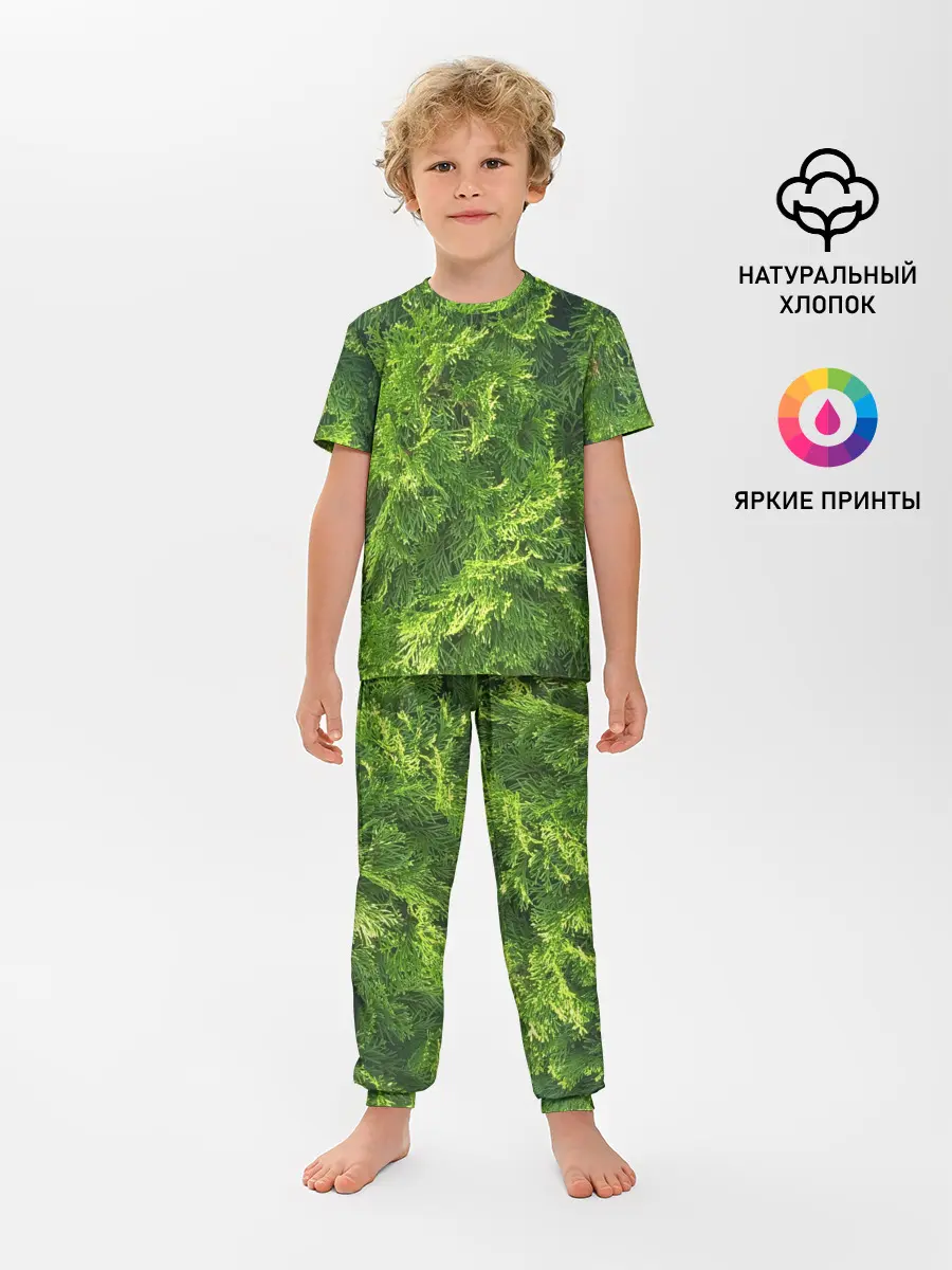 Детская пижама с брюками / Хвойная масса