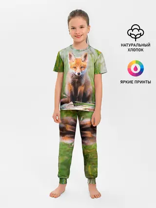Детская пижама с брюками / Лисичка